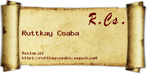 Ruttkay Csaba névjegykártya